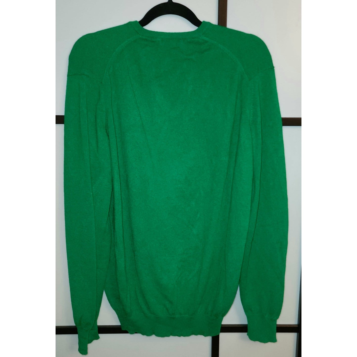 Men's Vintage Sweater 1990s Bright Green Cashmere Pullover Sweater Bullock & Jones Scotland XL chest 48 in.