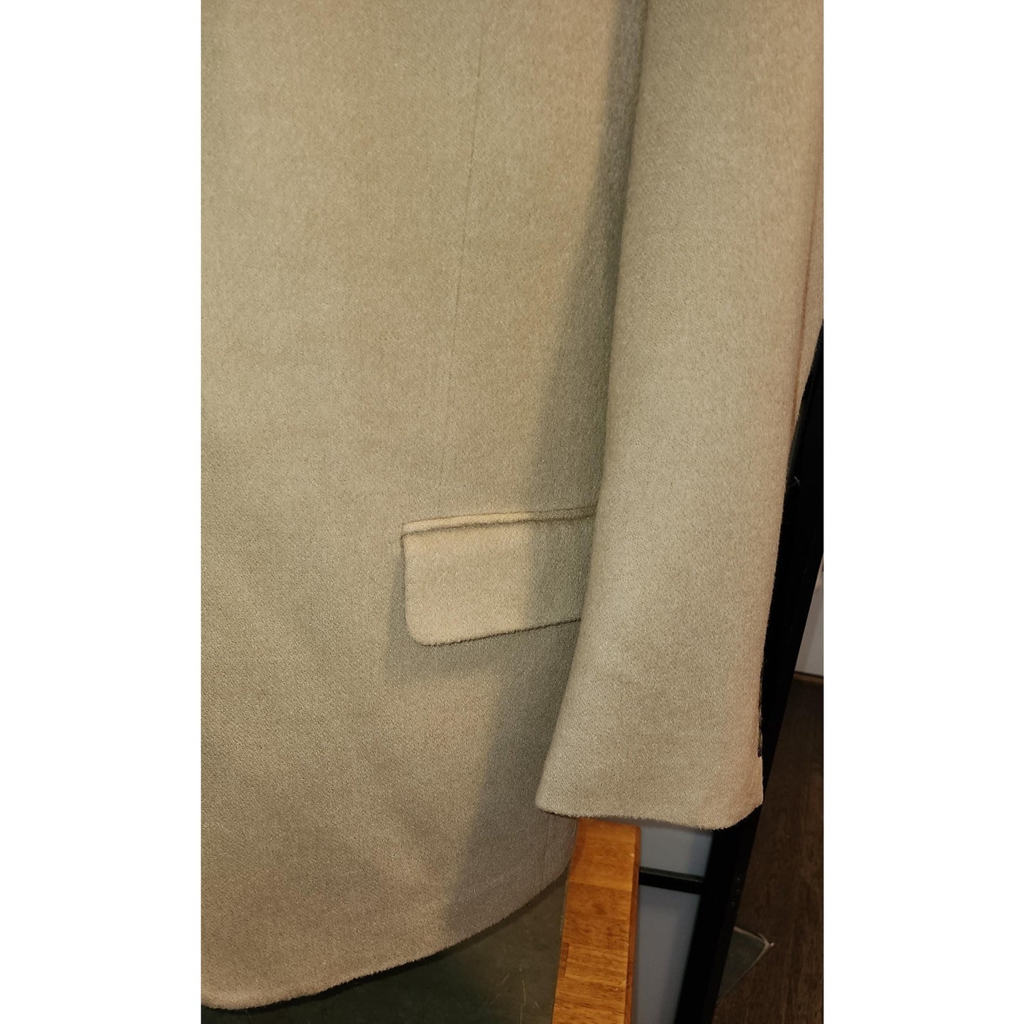 Vintage Men's Jacket 1990s 20002 Classic Tan Camel Hair Blazer 2 Button Jos A Bank L chest 45 in. shorter arms