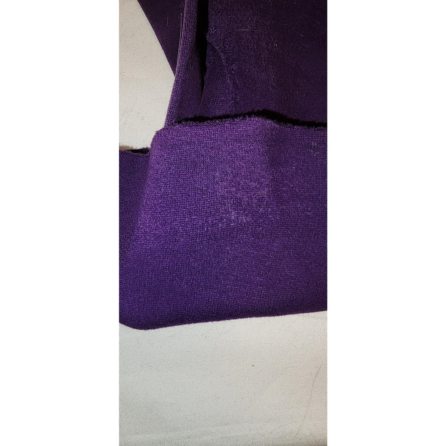 Vintage Purple Gloves 1950s 60s Dark Violet Purple Midlength Gloves Suede Like Feel Gauntlet Look Mid Century 6.5