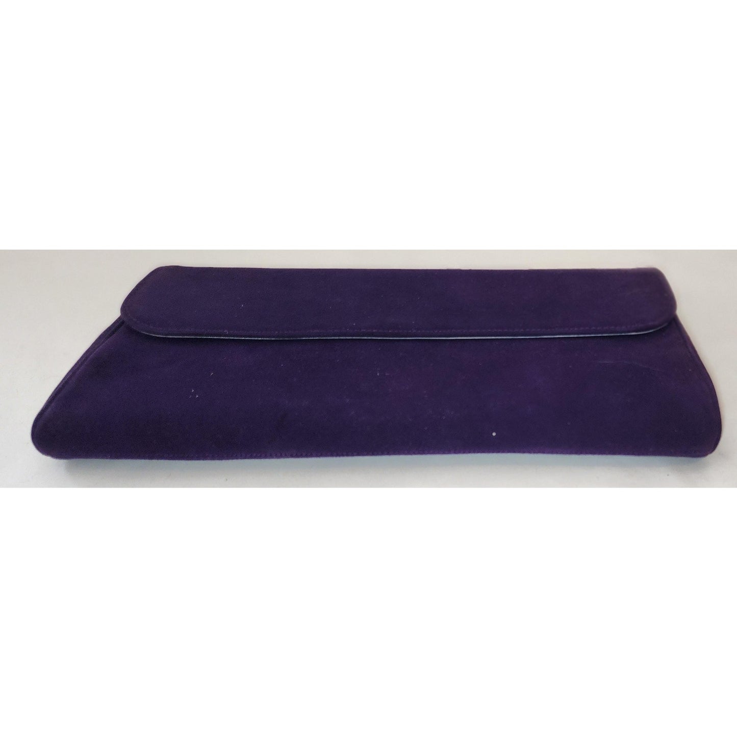 Vintage Clutch Purse 1950s Dark Purple Suede Clutch Purse Stylecraft of Miami Mid Century