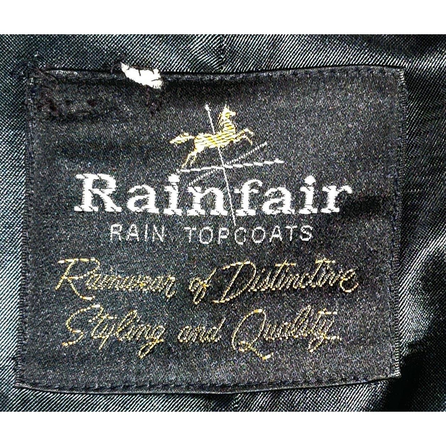 Men's Vintage Coat 1960s Overcoat Topcoat Dark Green Plaid Raincoat Rainfair Mid Century L XL chest 50 in.