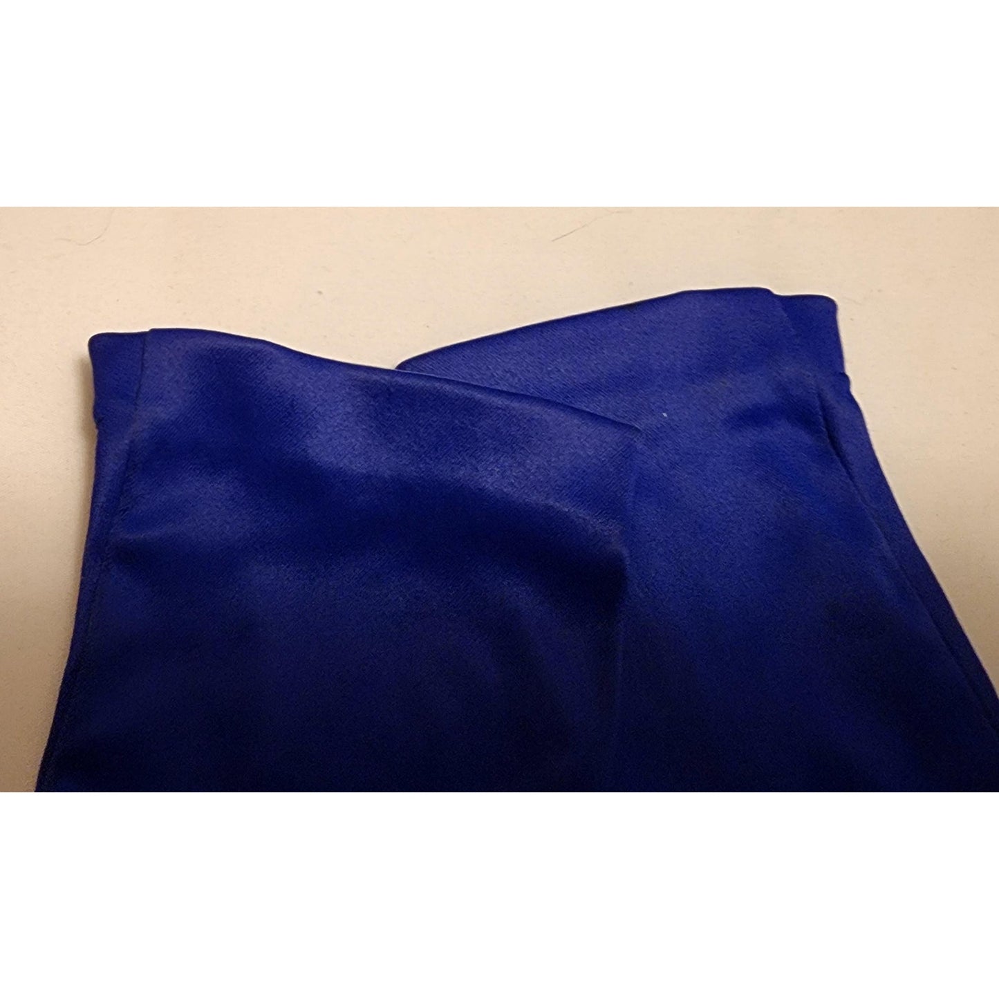 Vintage Satin Gloves 1960s Bright Purple Blue Stretch Satin Wrist Gloves Western Germany Mid Century M needs a few stitches