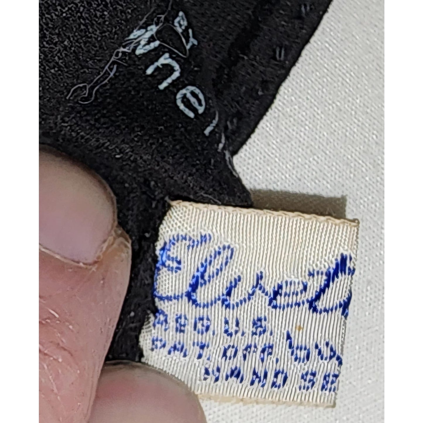 Vintage Rhinestone Pearl Gloves 1950s Black Midlength Gloves Geometric Pattern Prong Set Rhinestones Pearls Elvette Mid Century 6 1/2