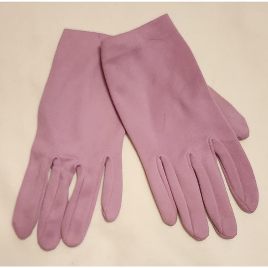 Vintage Purple Gloves 1960s Light Purple Lilac Lavender Short Nylon Wrist Gloves Mid Century Mod 7