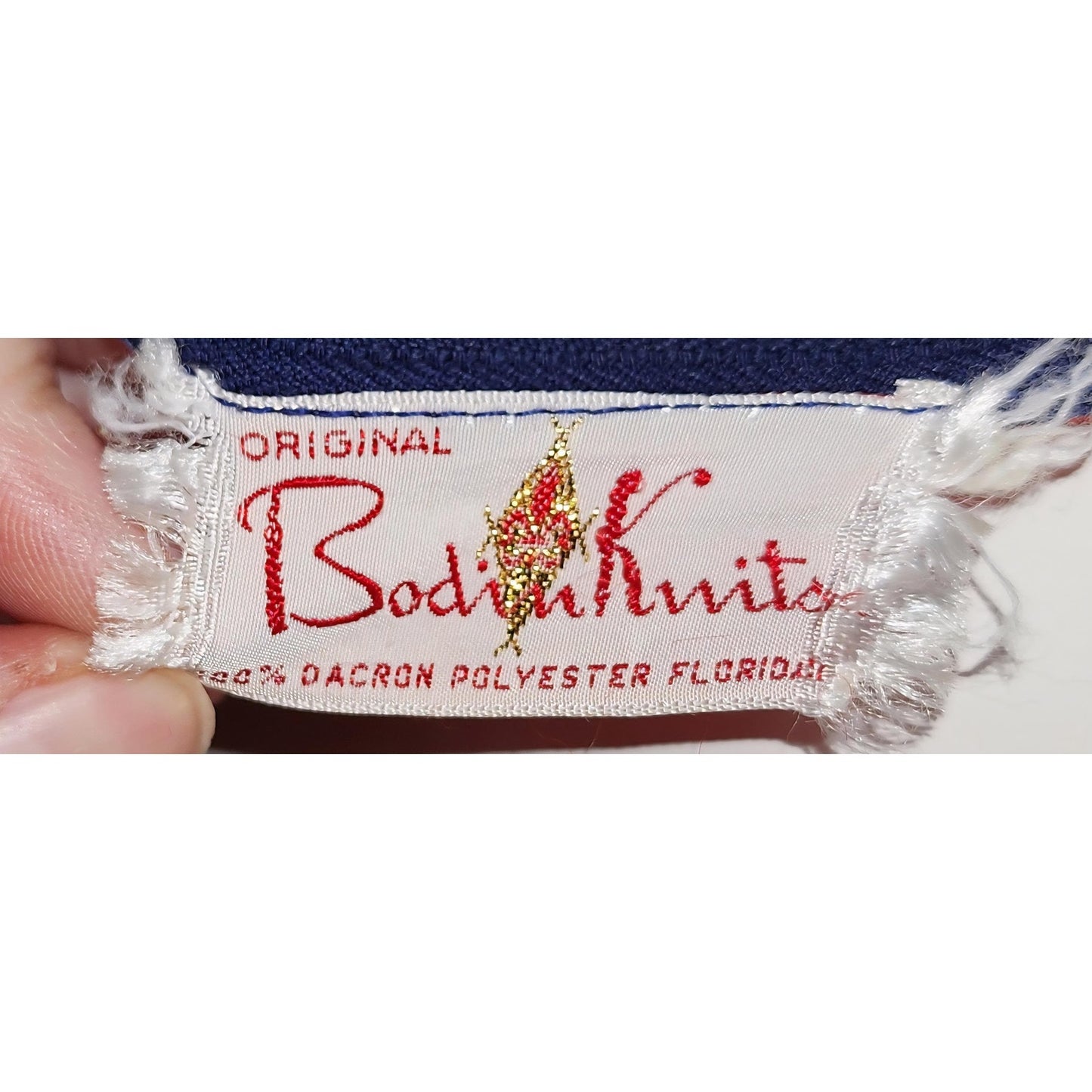 Vintage Mod Dress 1960s 70s Red White Blue Horizontal Striped Stretchy Knit Polyester Dress Patriotic Boho M