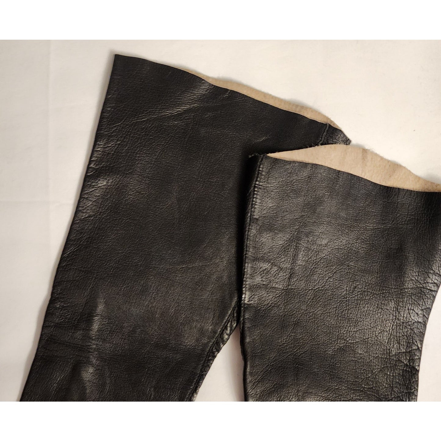 Vintage Leather Gloves 1950s Thin Black Midlength Italian Kid Leather Gloves Italy Mid Century Fetish 6 1.2