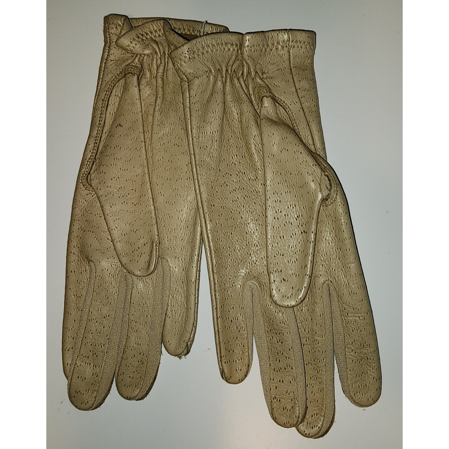 Vintage deerskin gloves 1950s tan beige deer leather gloves fownes rockabilly boho s