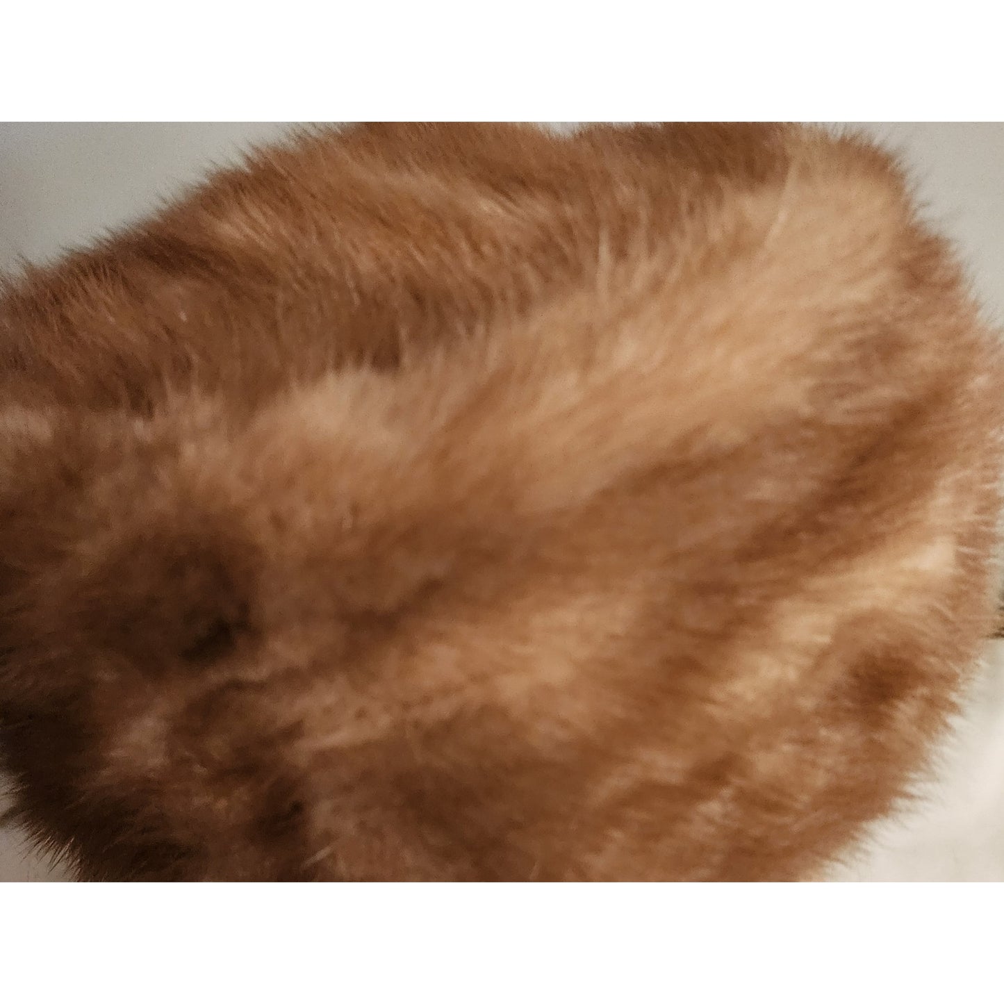 Vintage Fur Hat 1950s 60s Round Blonde Light Brown Mink Fur Pillbox Hat Dachettes by Lily Dache Mid Century Designer 21 21.5 in.