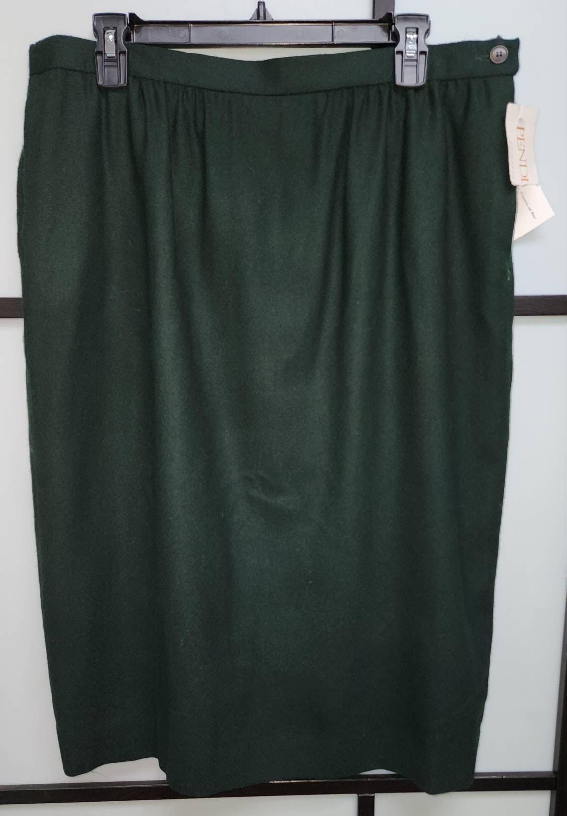 Unworn Vintage Skirt 1980s 90s Pendleton Plus Size Dark Green Wool Pencil Skirt Straight Skirt NWT Rockabilly Pinup XL